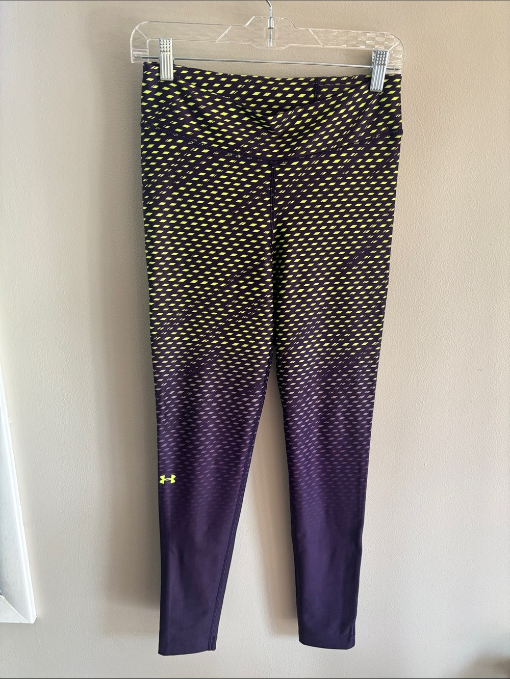 UA purple green leggings